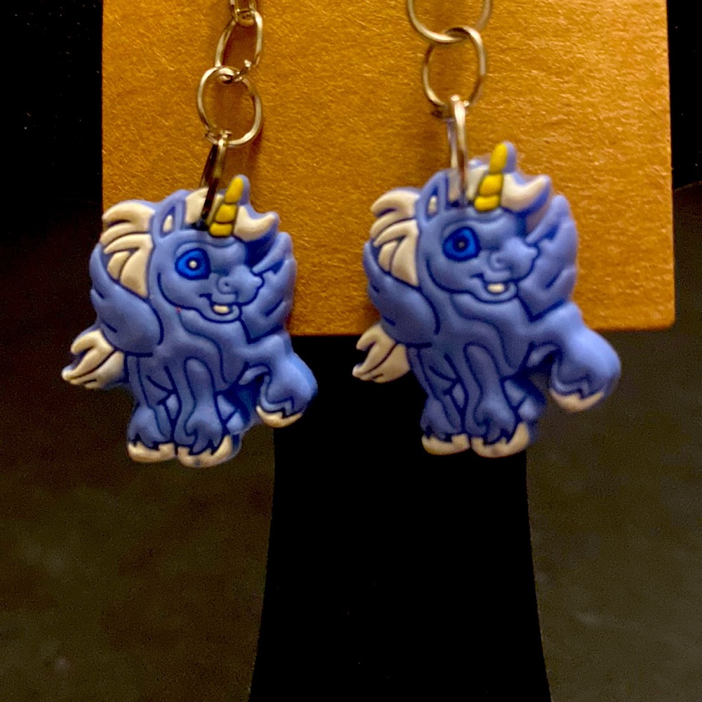 Pegasus unicorn horse earrings